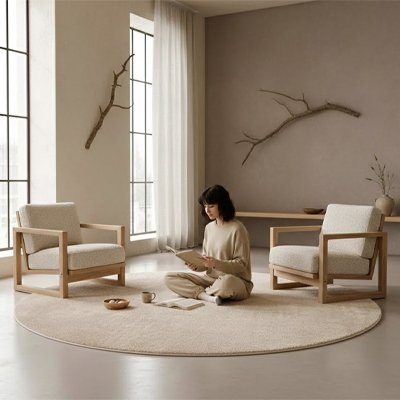 Tapis rond salon